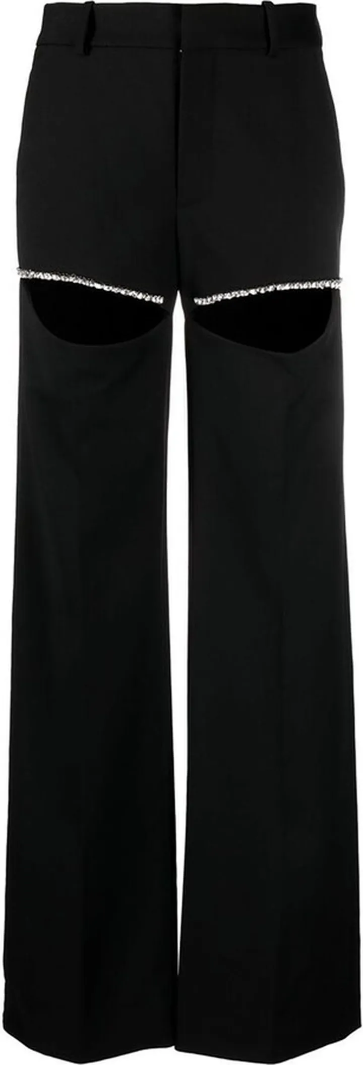 Cut-Out Straight-Leg Trousers