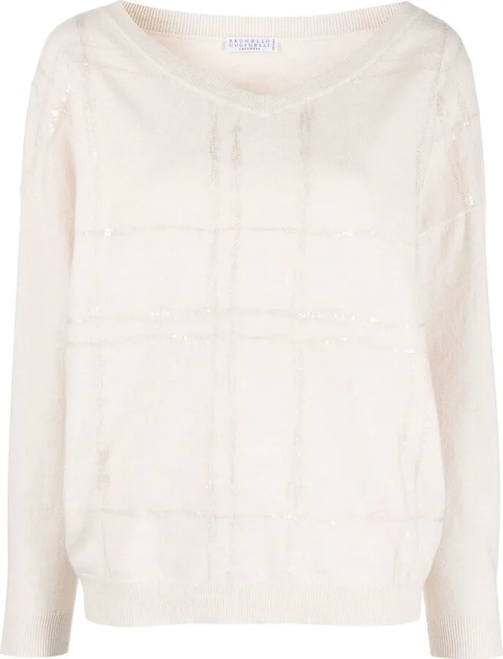 V-neck cashmere jumper