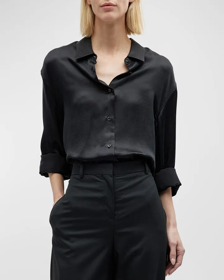 Biel Satin Collared Shirt