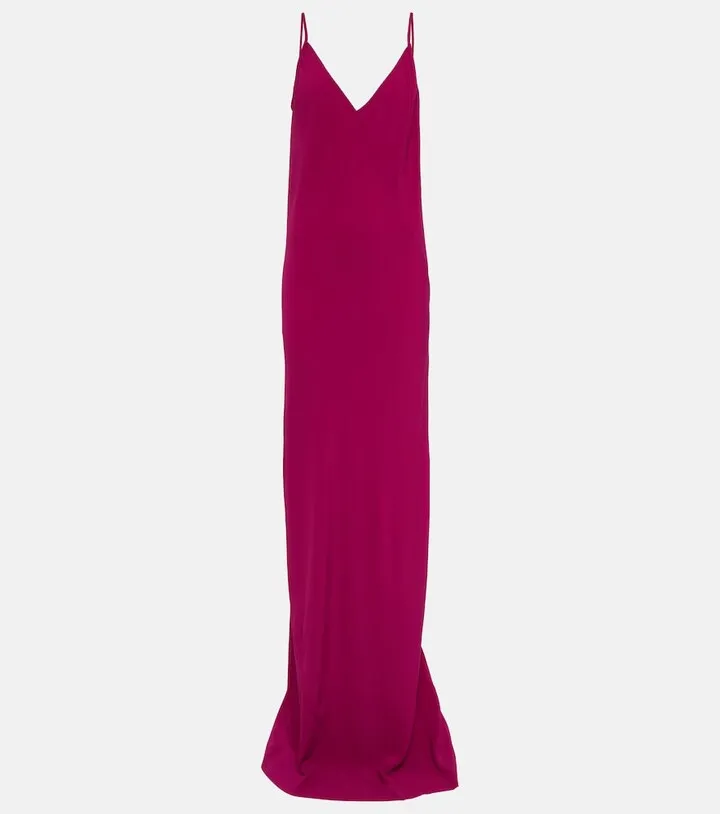 Silk-satin maxi dress