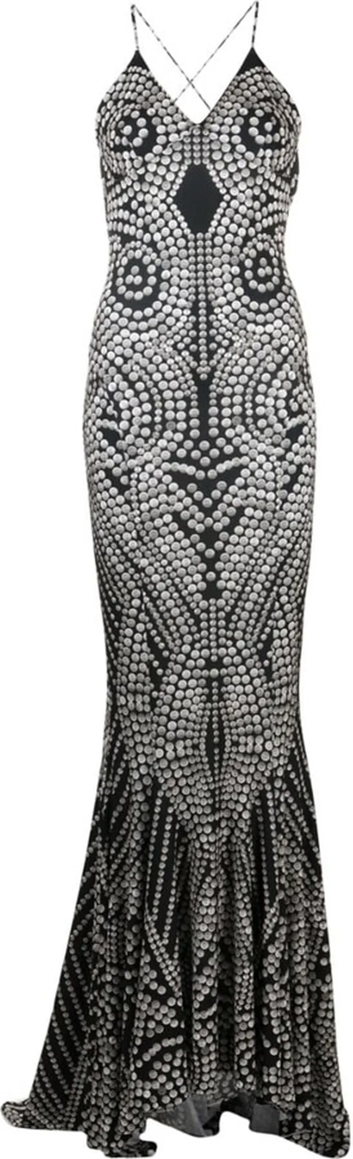 Stud-Print Maxi Dress