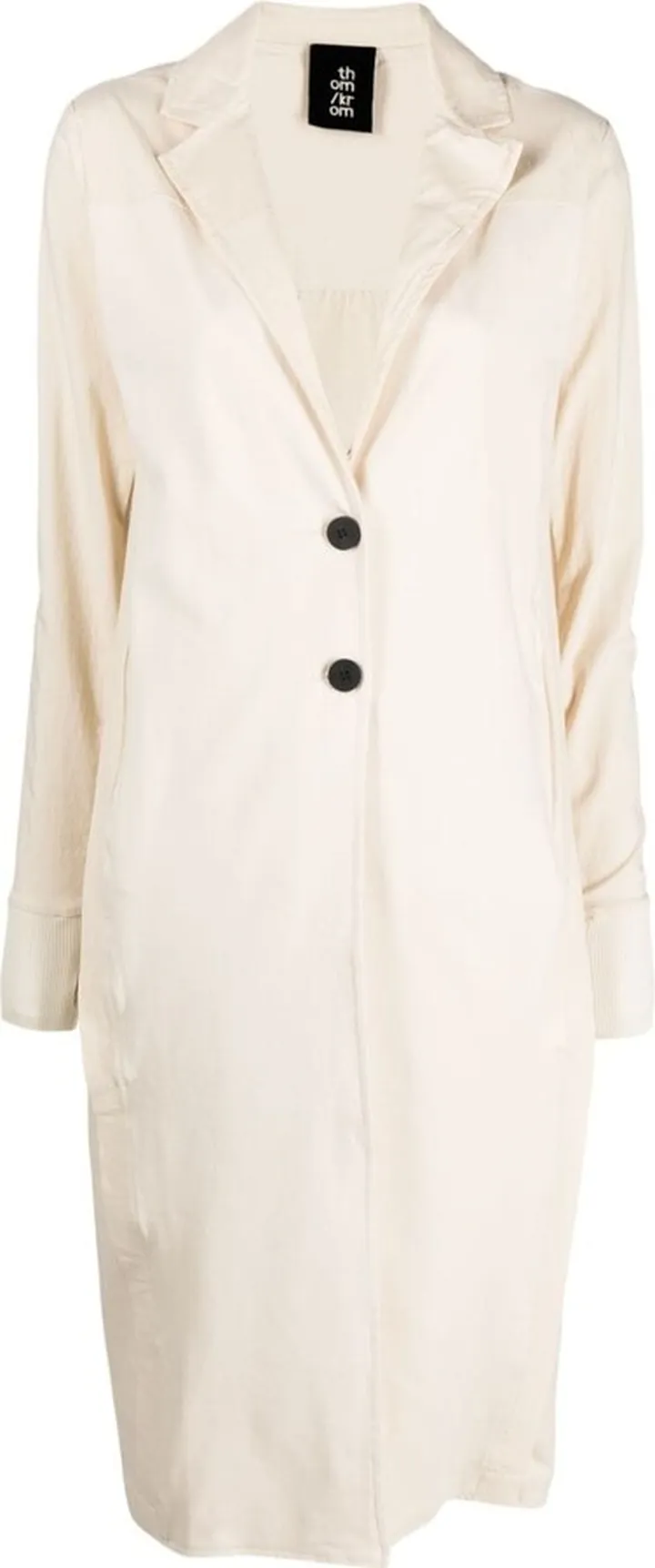 Long-Sleeve Single-Breasted Coat