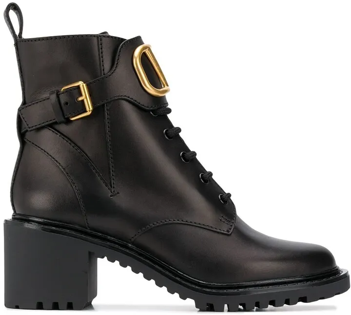 Logo Appliqué Buckled Booties