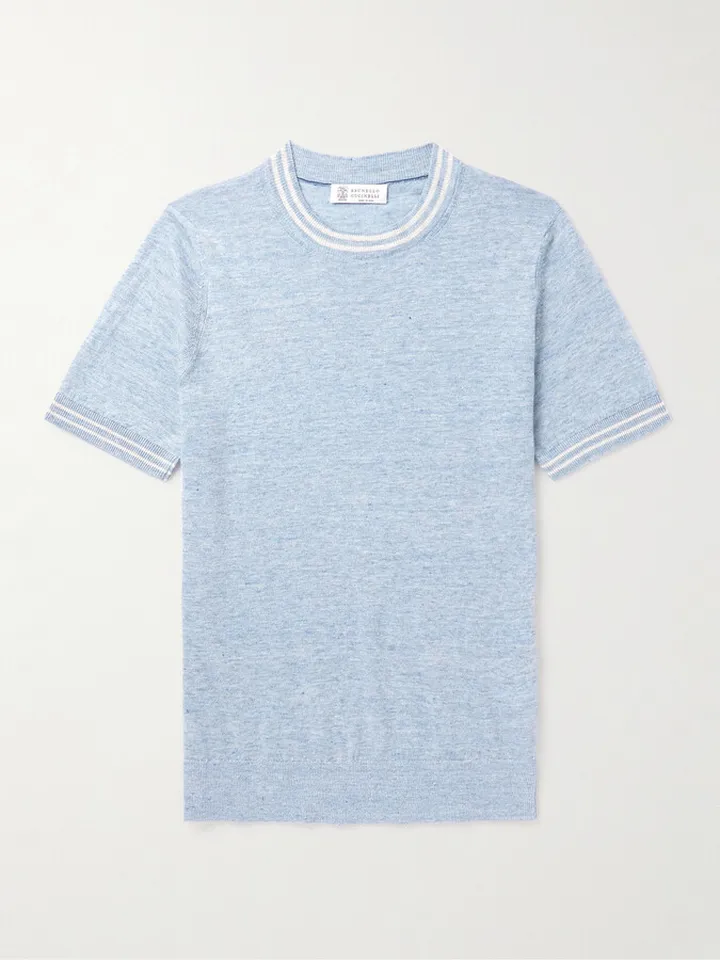 Linen and Cotton-Blend T-Shirt