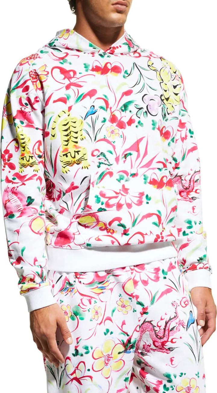 Men's Multi-Print Pullover Hoodie