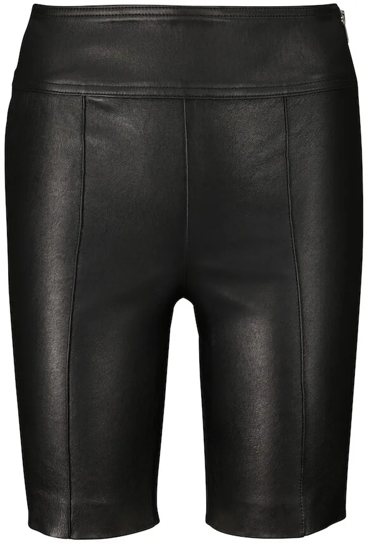 Leather biker shorts