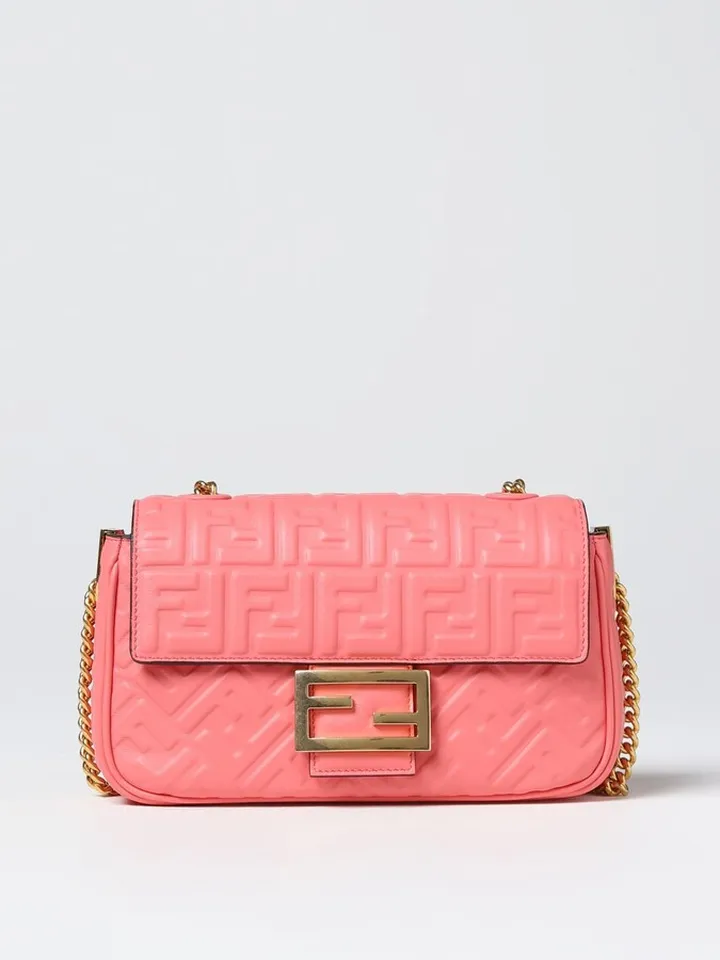 Fendi Baguette bag in nappa leather with embossed FF monogram