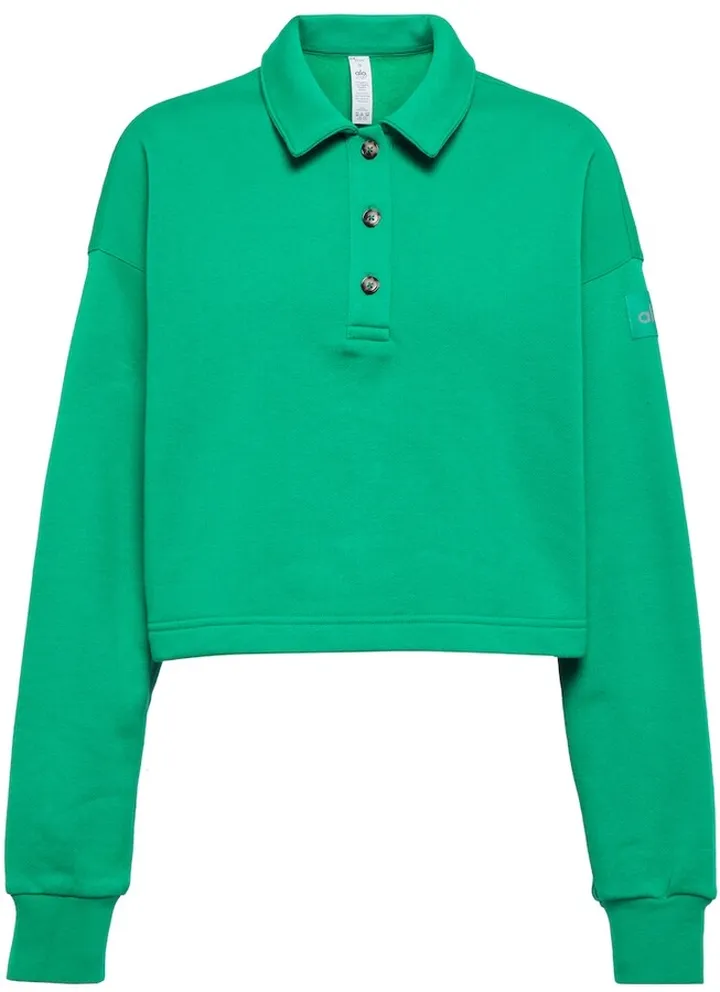 Polo Henley fleece sweater