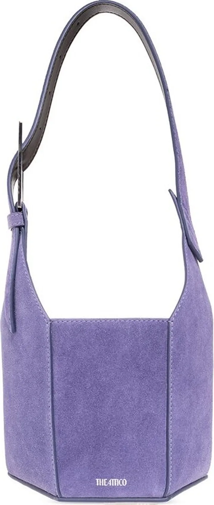 The Attico Dusk Logo Printed Buckle Detailed Tote Bag