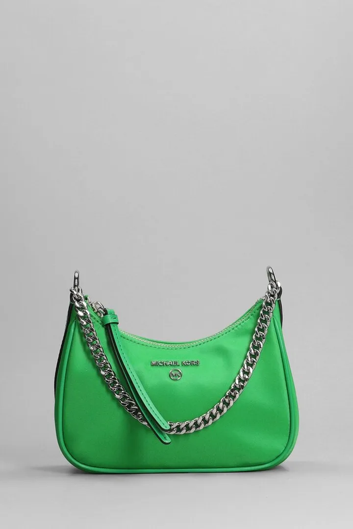Jet Set Charm Shoulder Bag In Green Synthetic Fibers