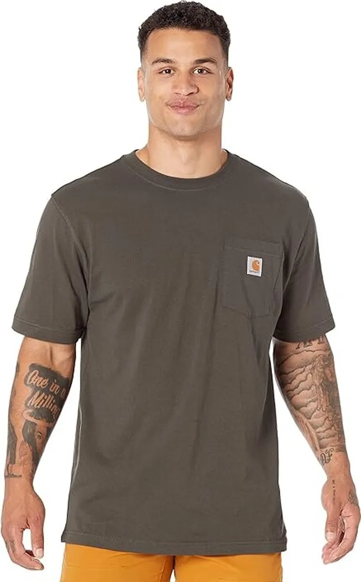 Carhartt Loose Fit Heavyweight Short Sleeve Pocket T-Shirt (Peat) Men's T Shirt