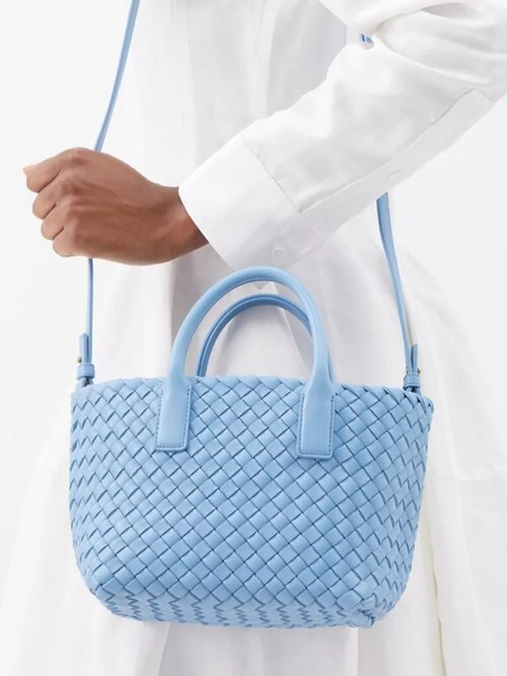 Cabat Mini Intrecciato-leather Tote Bag