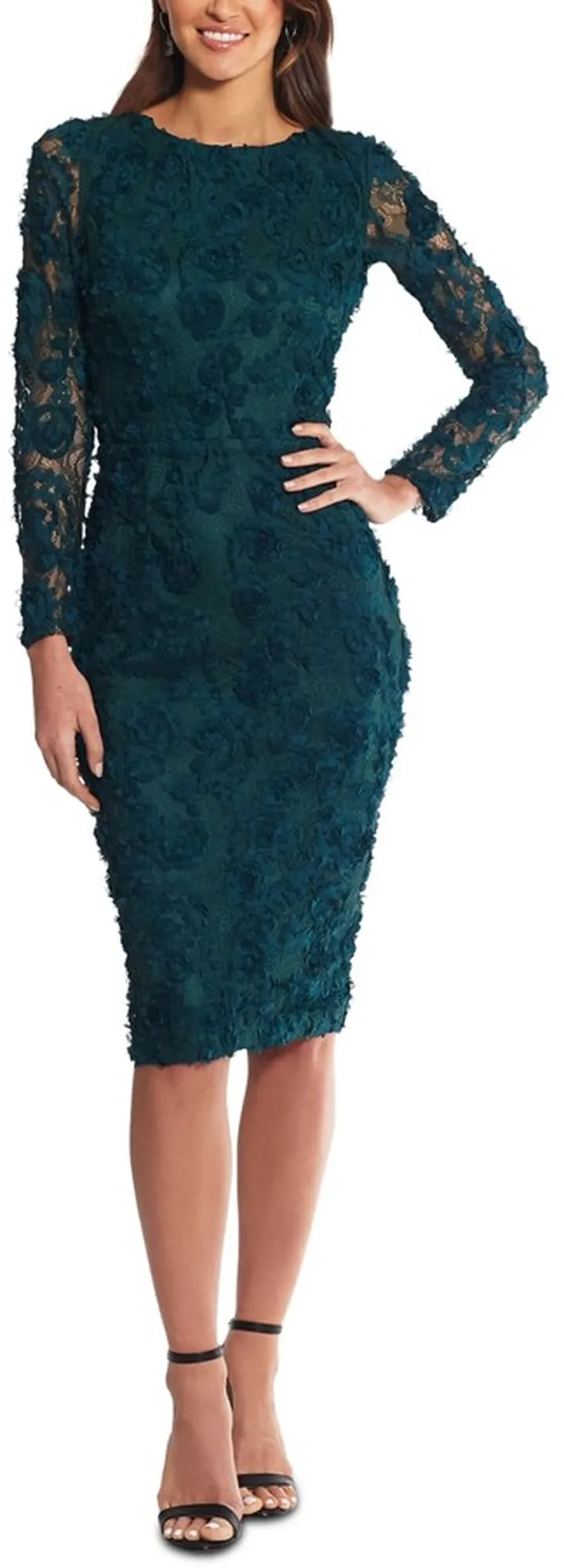 Xscape Lace Soutache Dress