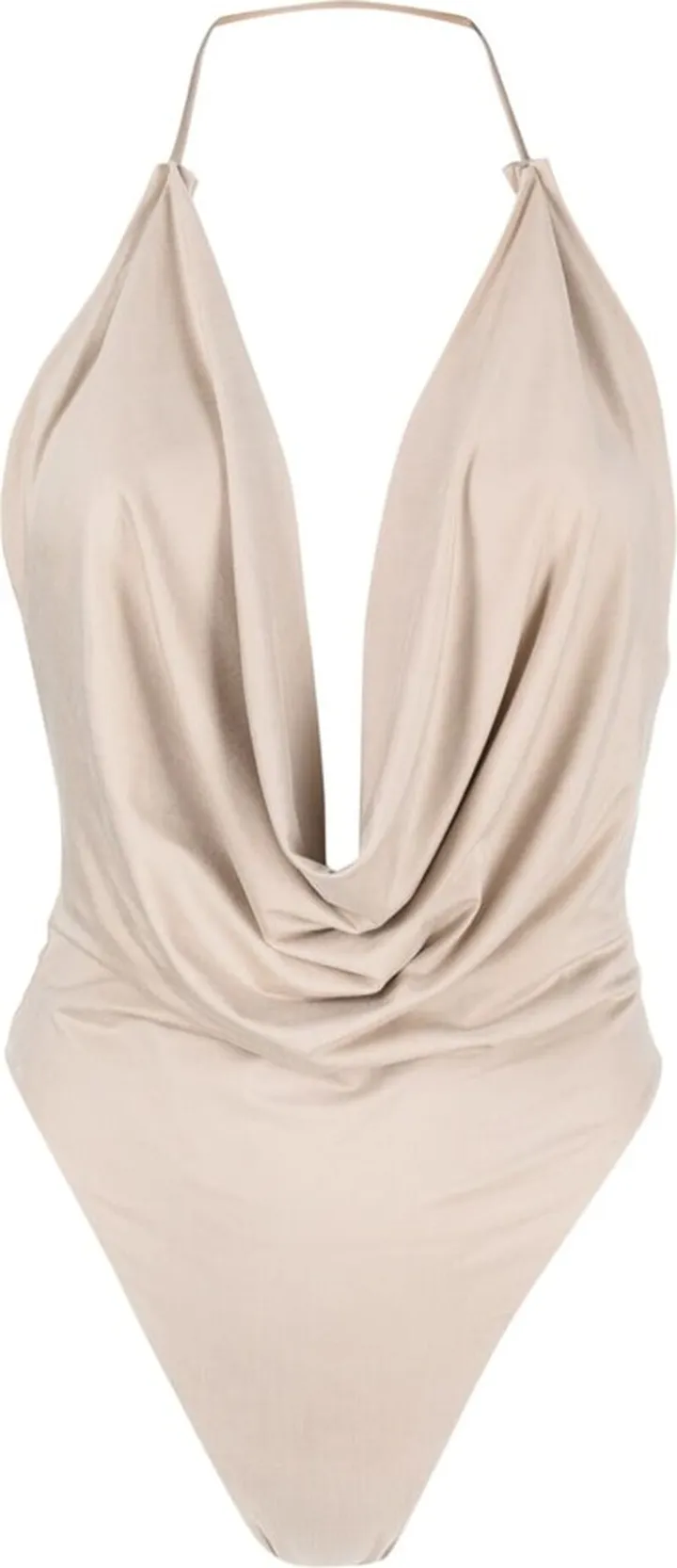 Manaus draped halter-neck bodysuit
