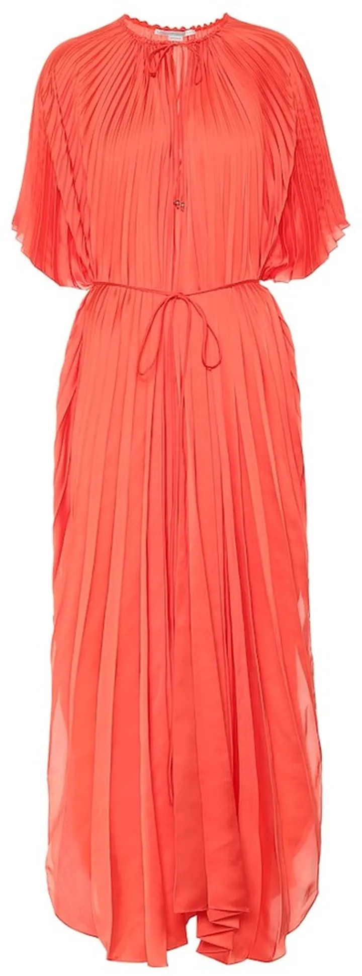 Nowra pleated satin maxi dress
