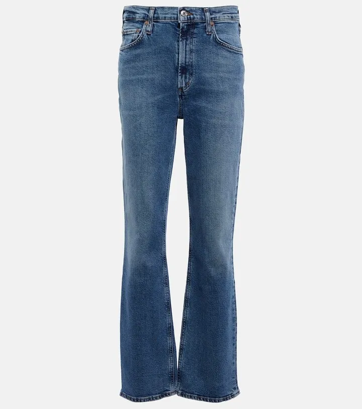 High-rise bootcut jeans