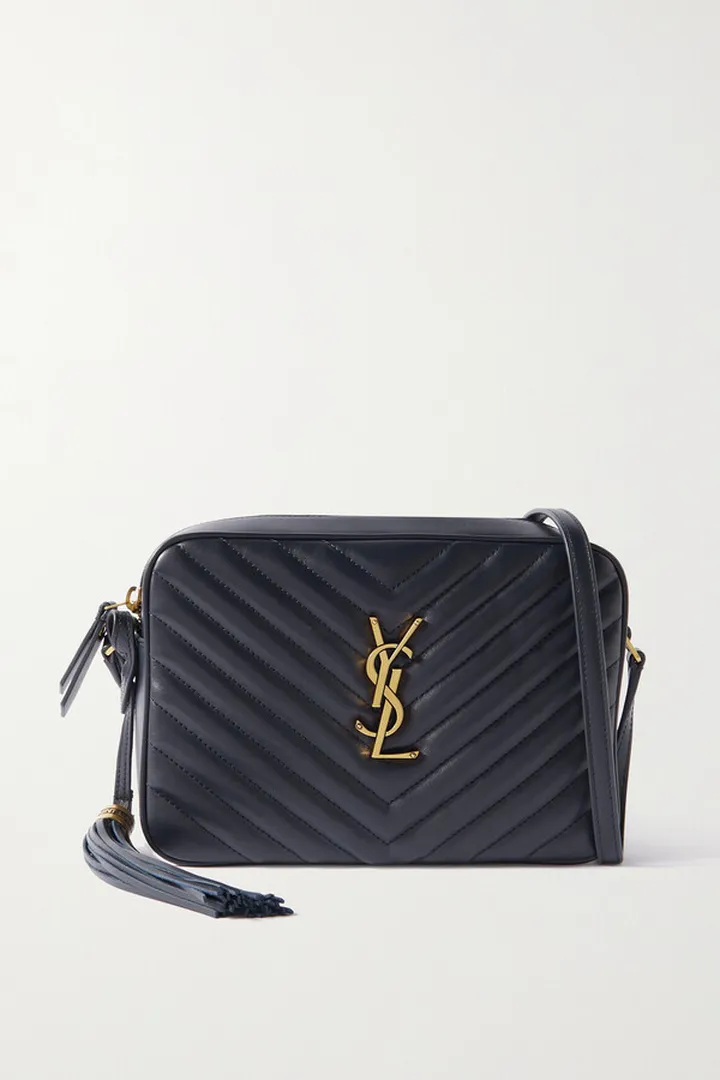 SAINT LAURENT - Lou Medium Quilted Leather Shoulder Bag - Blue