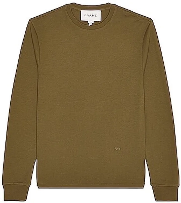 FRAME Duo Fold Crew in Green