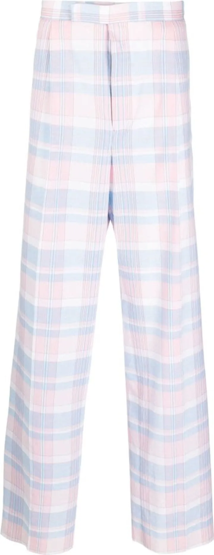 Check Cotton Trousers