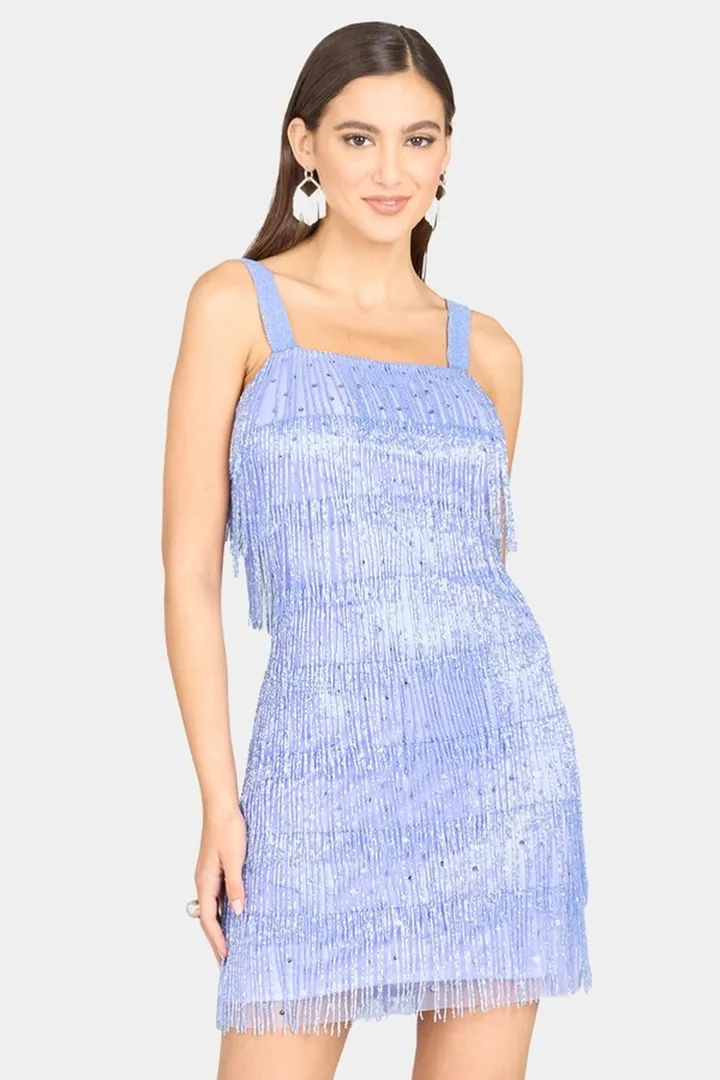 Beaded Fringe Cocktail Dress