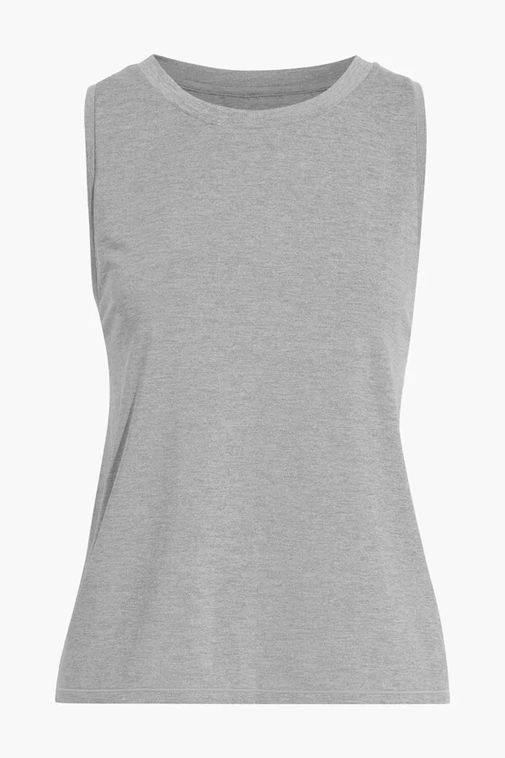 Mélange stretch-jersey tank