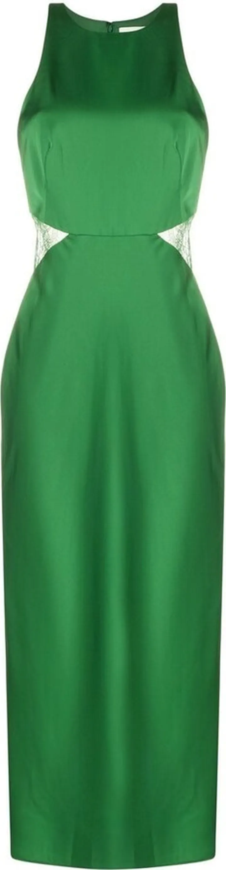Drew lace-panel midi dress