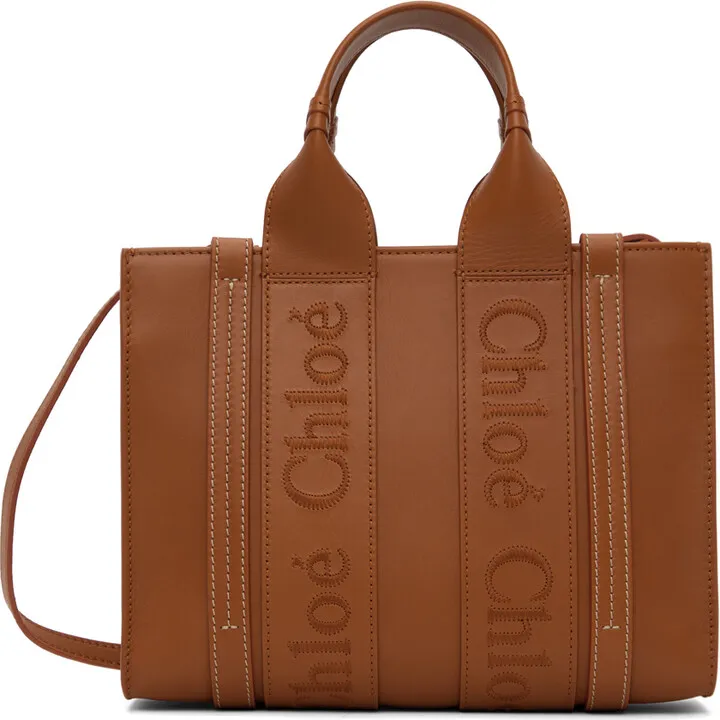 Chloé Brown Small Woody Tote