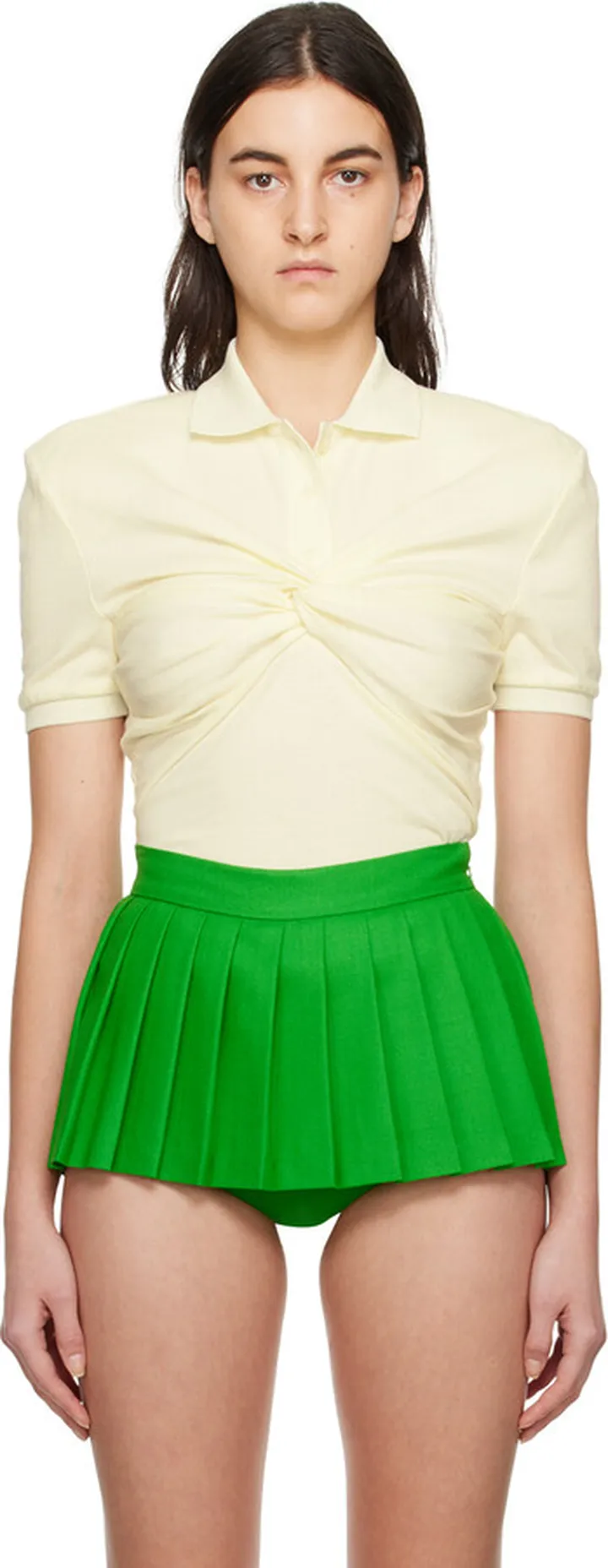 Pushbutton Yellow Knotted Polo