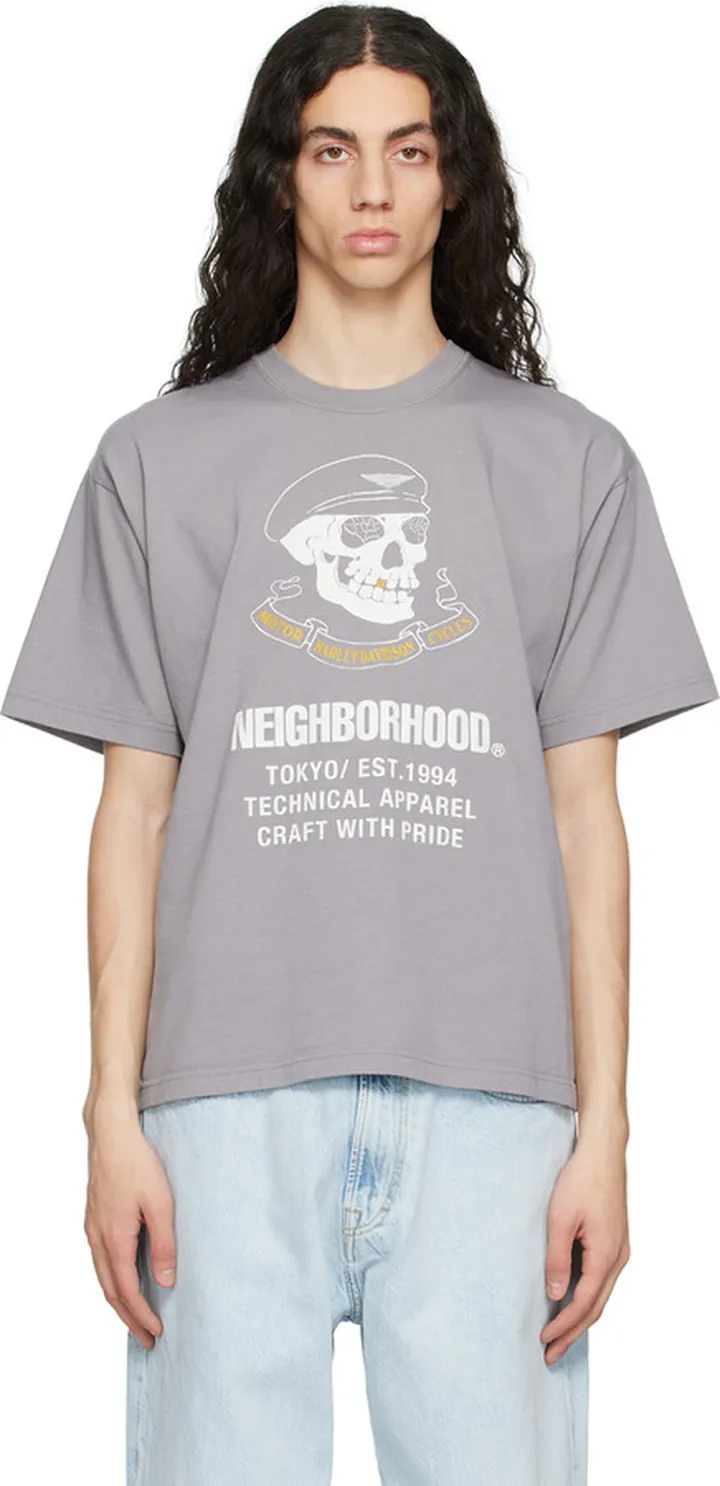 Neighborhood Gray Printed T-Shirt