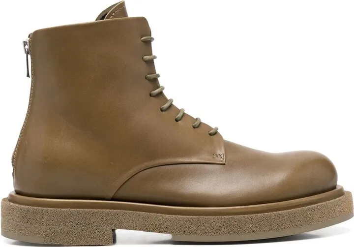 Tonal Lace-Up Boots