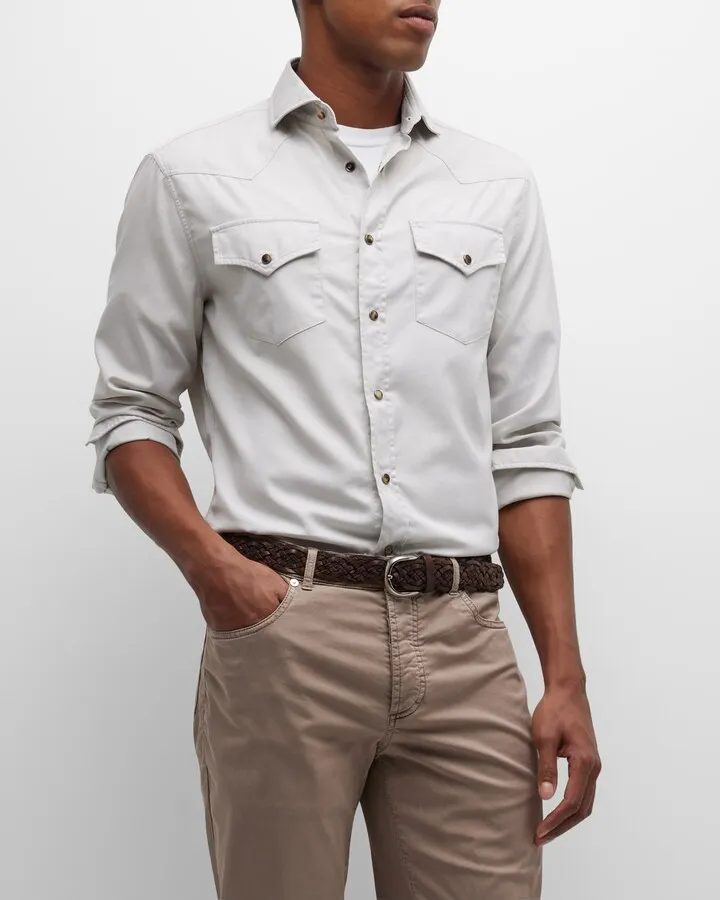 Men's Classic Fit Western Sport Shirt