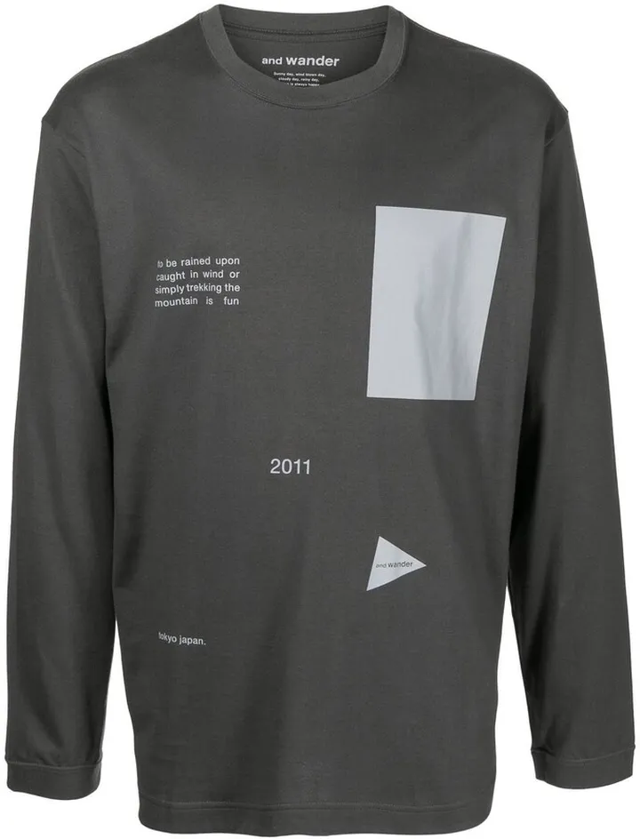 text-print long-sleeve T-shirt