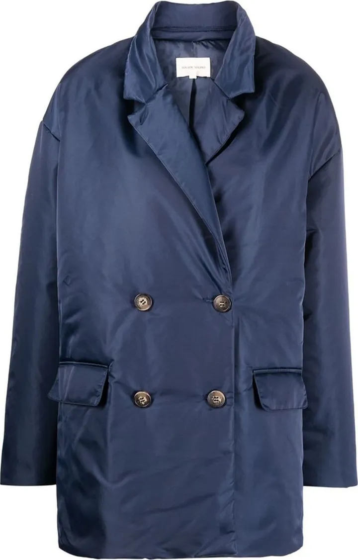 Long-Sleeve Double-Breasted Coat