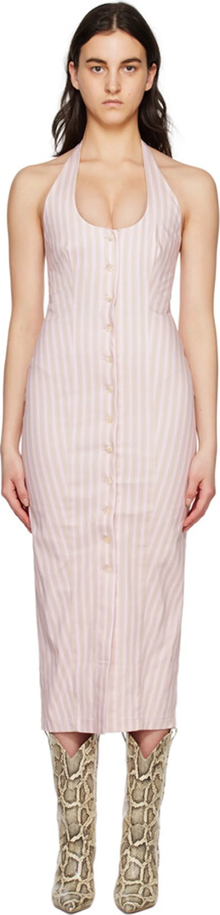 Miaou Pink Salem Midi Dress