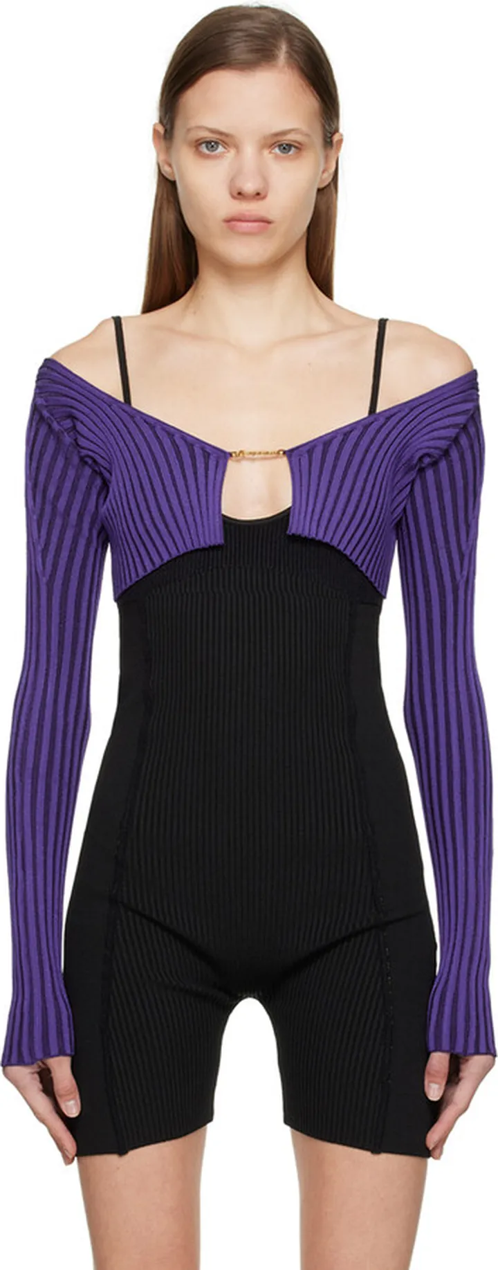 Jacquemus Purple Le Papier 'La Maille Pralù' Cardigan