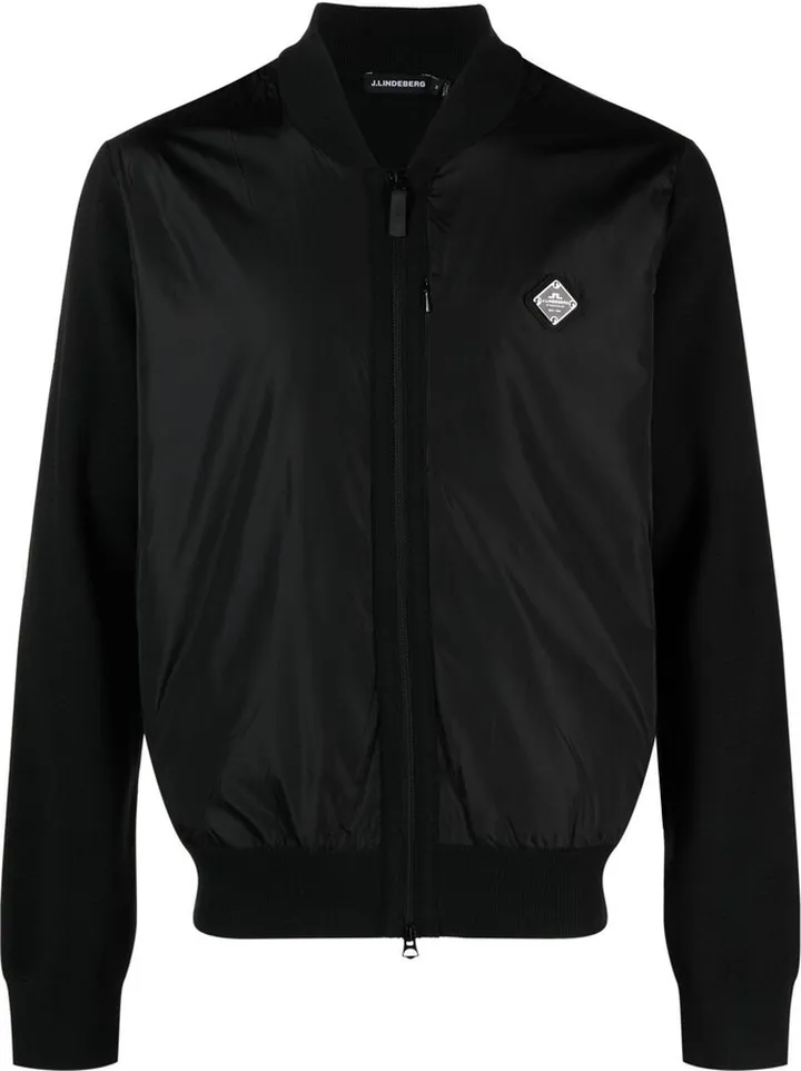 Penn logo-patch bomber jacket