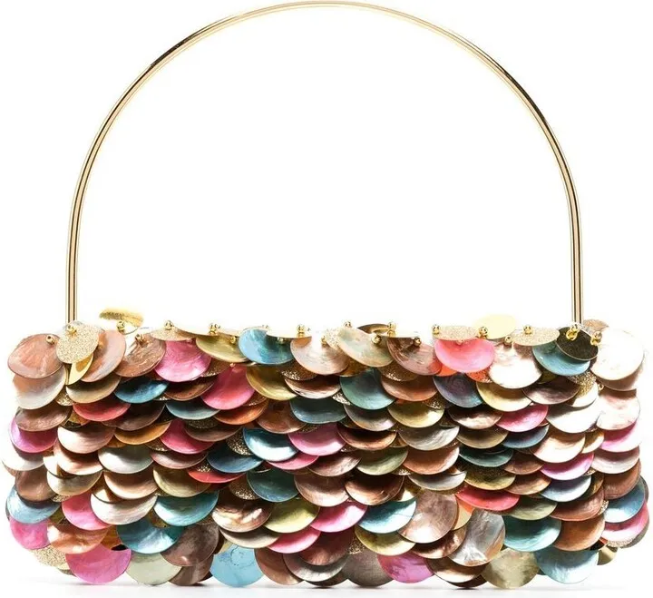 Colour-Block Disc-Detail Bag
