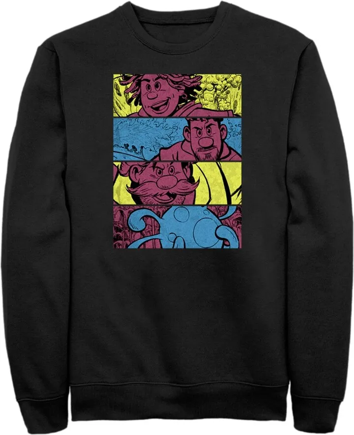 Men's Disney Strange World Clade Family Comic Strips Sweatshirt - Black - Small