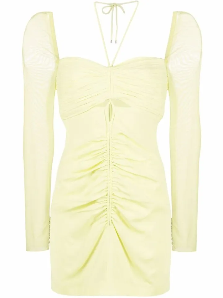 Cut-Out Ruched Mini Dress