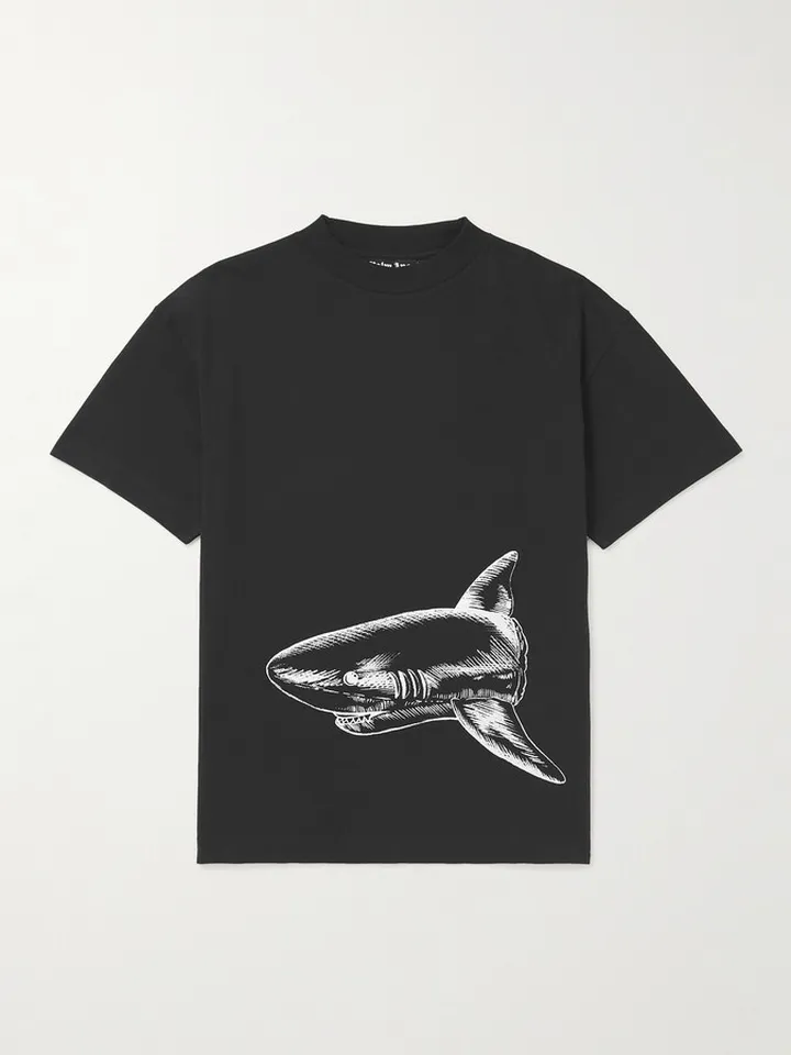 Broken Shark Logo-Print Cotton-Jersey T-Shirt