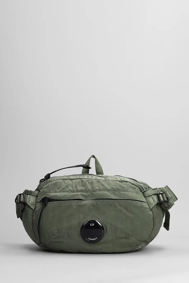 Waist Bag In Green Nylon