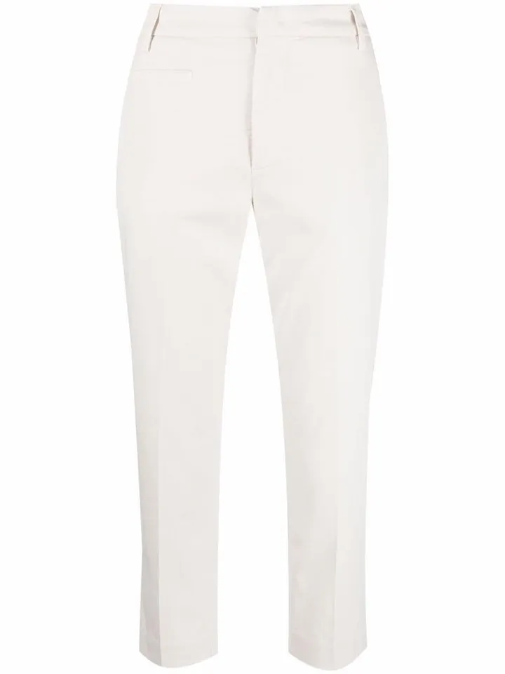 Cropped Slim Fit Trousers