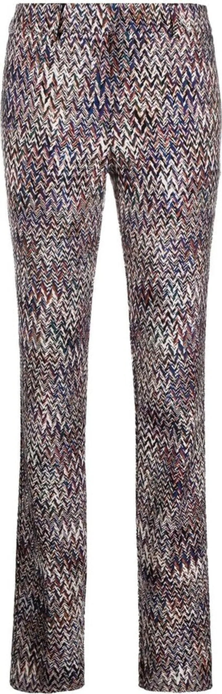 Zigzag-Woven Tailored Trousers