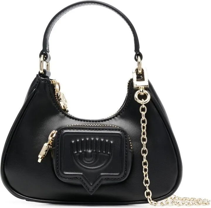 Eyelike-embossed mini bag