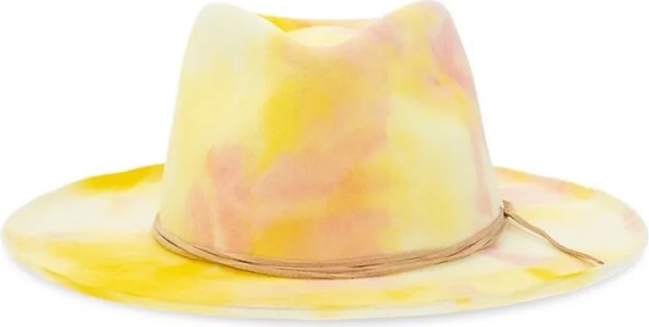 Nick Fouquet Tie-Dye Logo Detailed Fedora Hat