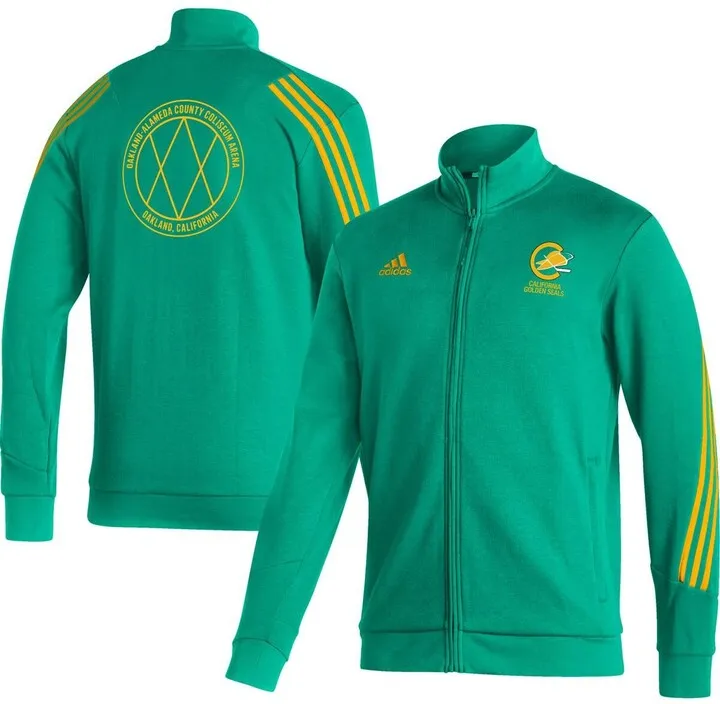 Men's adidas Green California Seals Team Classics Full-Zip Track Jacket