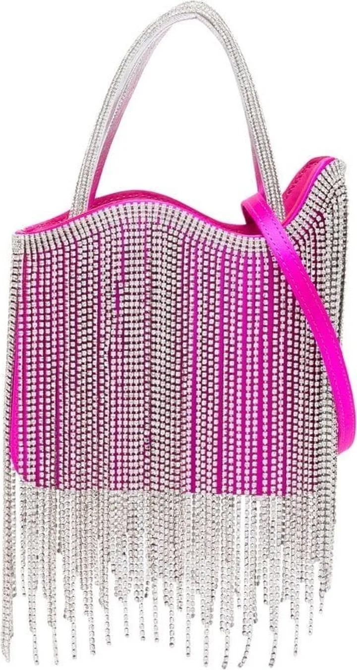 Ivy crystal-fringe mini bag
