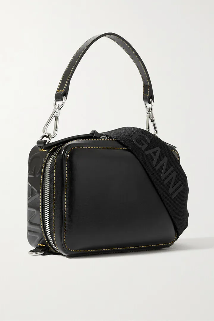 GANNI - Banner Recycled-leather Bag - Black