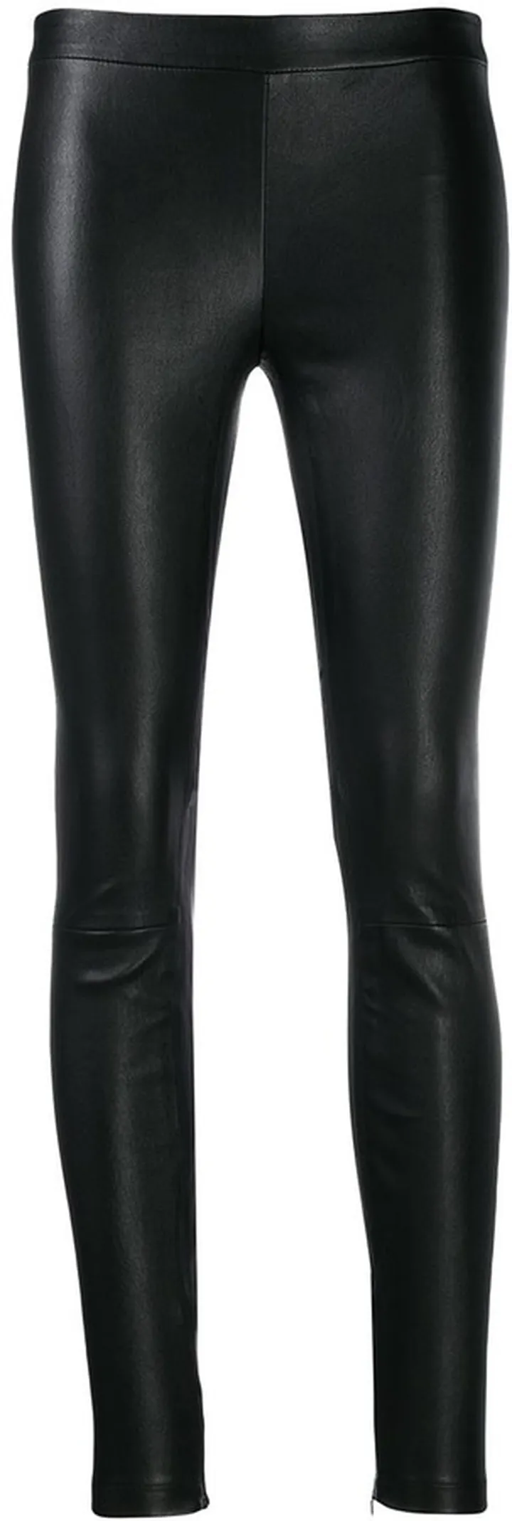 Slim Fit Leather Trousers