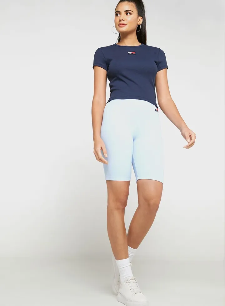 Ribbed Logo Shorts